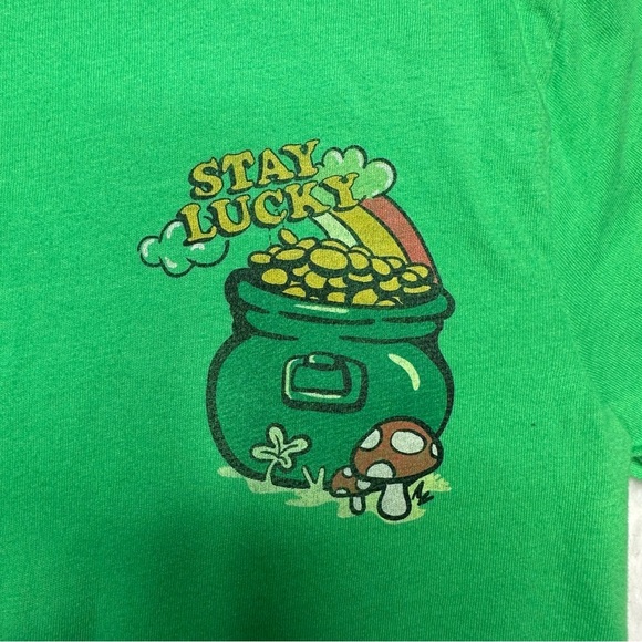 Wonder Nation St. Patrick’s Day Stay Lucky T-Shirt Green Size 7 - Picture 3 of 16